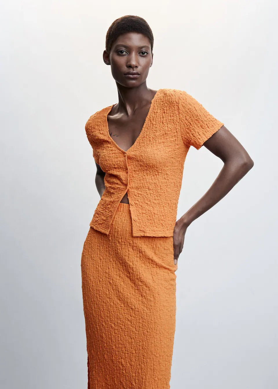 Open textured skirt