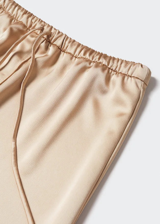 Midi satin skirt