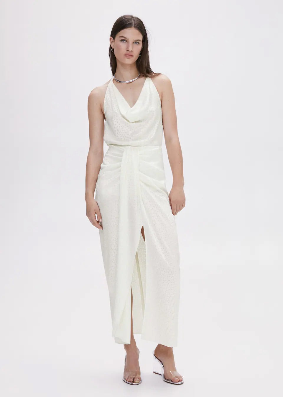 Knot jacquard skirt