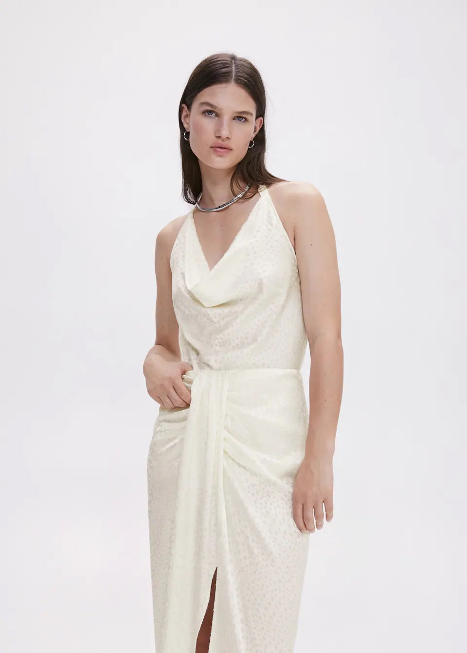 Knot jacquard skirt