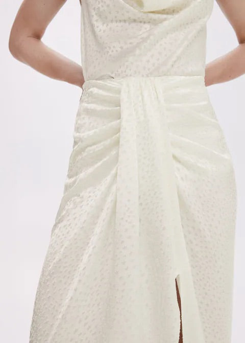 Knot jacquard skirt