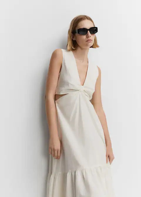 Knot dress with openings