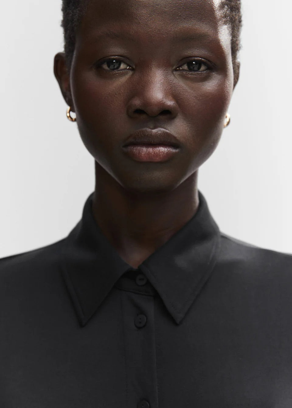Modal shirt-style jumpsuit