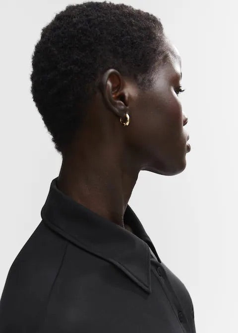 Modal shirt-style jumpsuit
