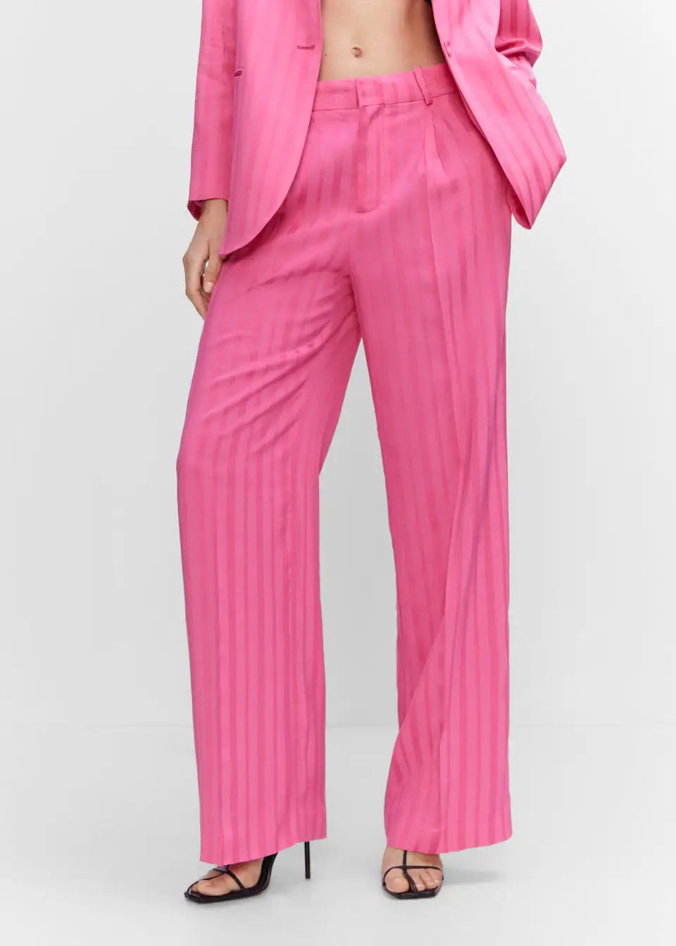 Trousers with satin stripe detail