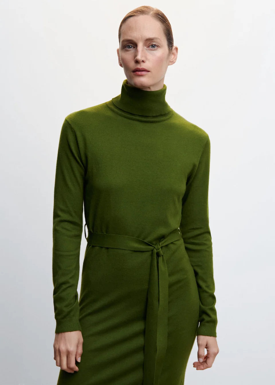 Knitted turtleneck dress