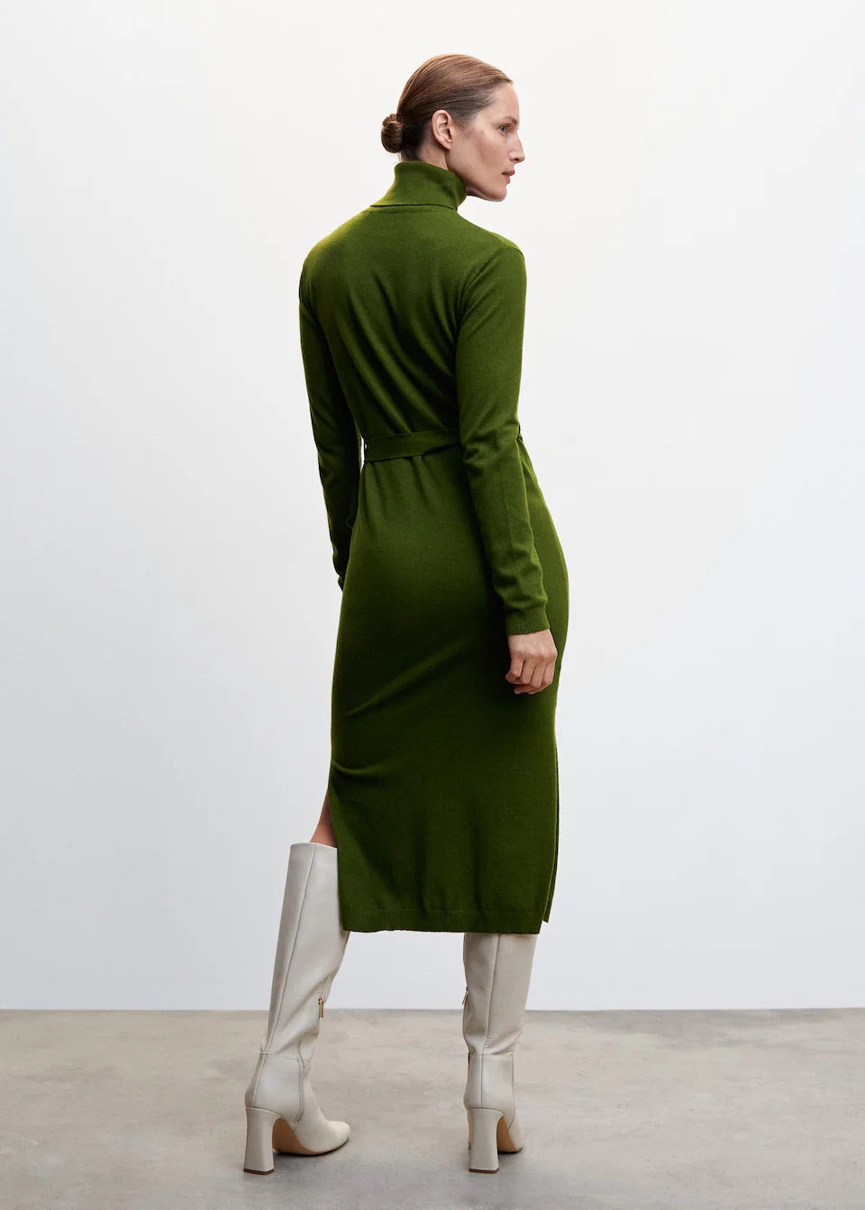 Knitted turtleneck dress