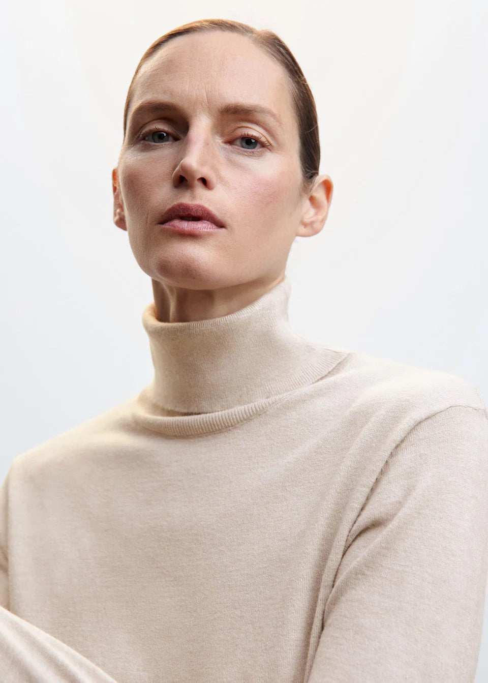 Knitted turtleneck dress