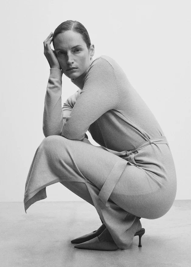 Knitted turtleneck dress