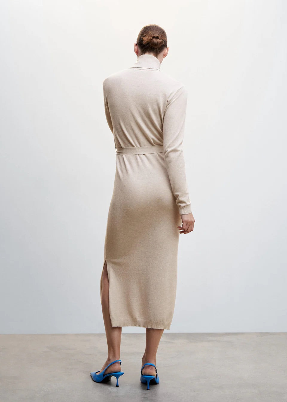 Knitted turtleneck dress