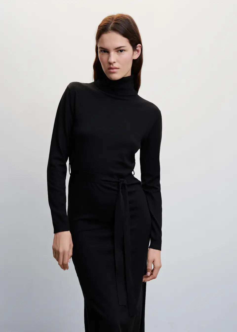 Knitted turtleneck dress