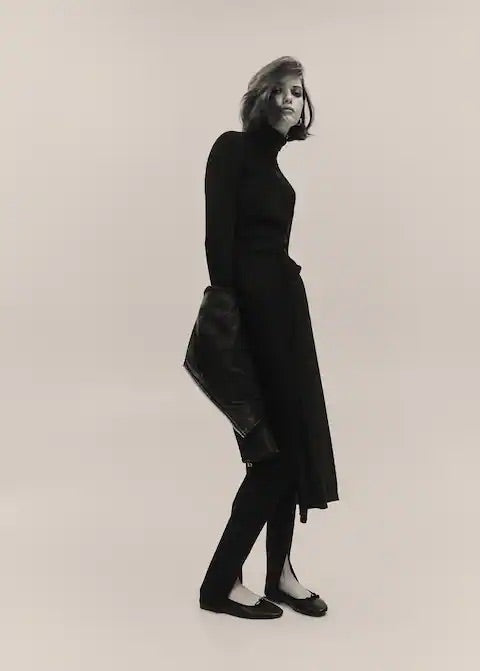 Knitted turtleneck dress