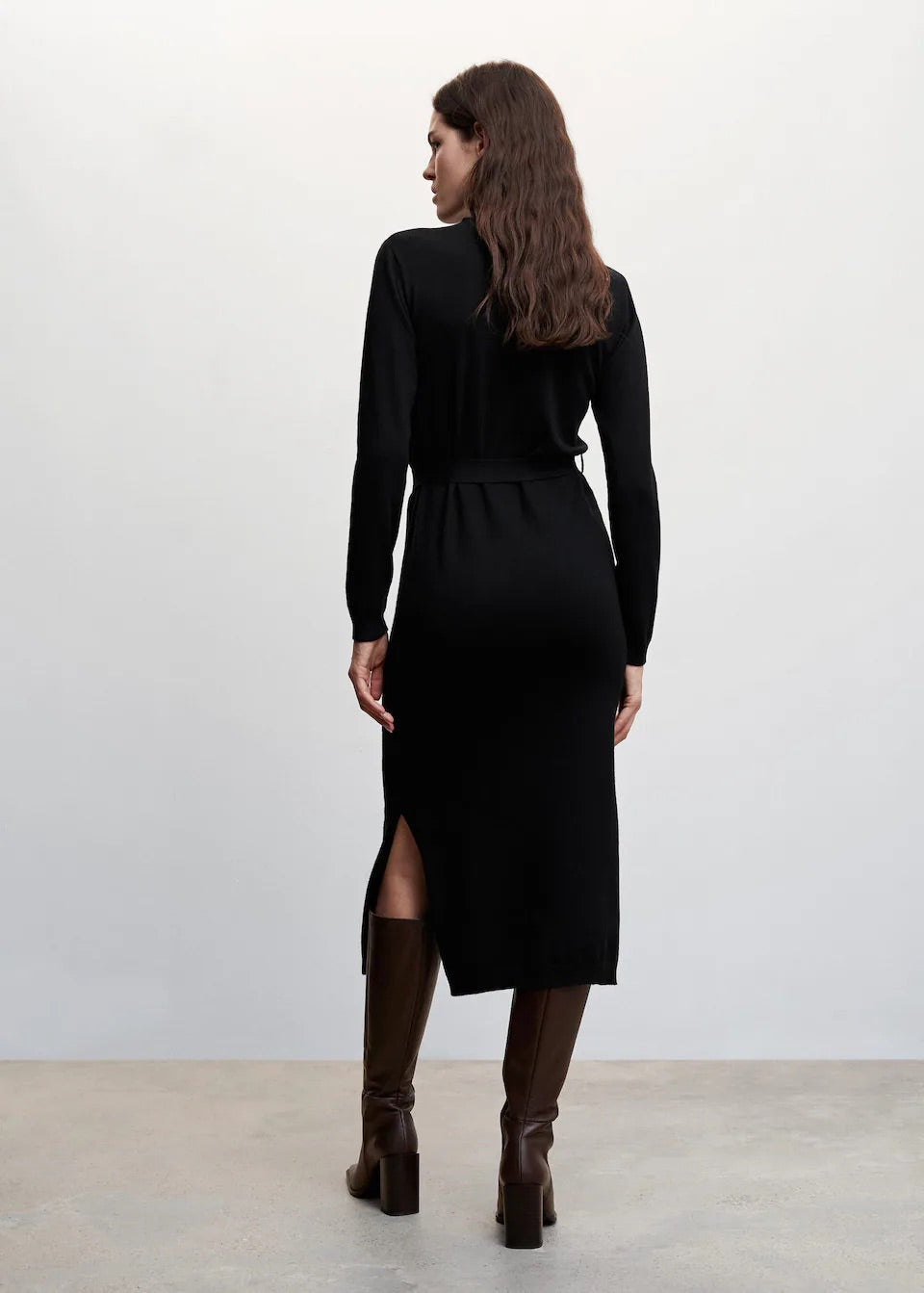 Knitted turtleneck dress