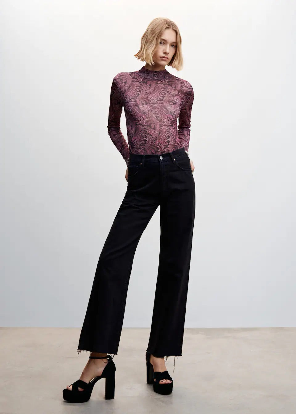 Printed long sleeve t-shirt