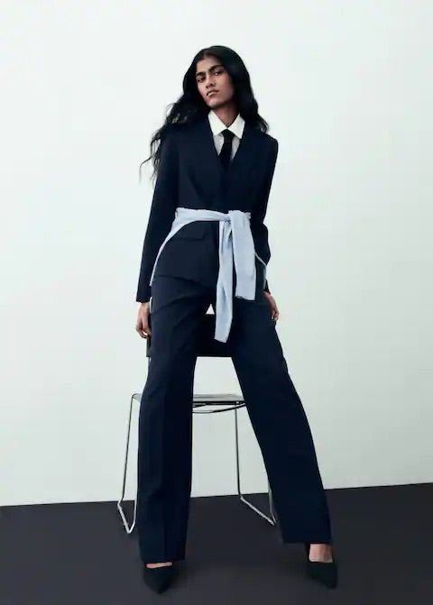 Elastic waist suit trousers