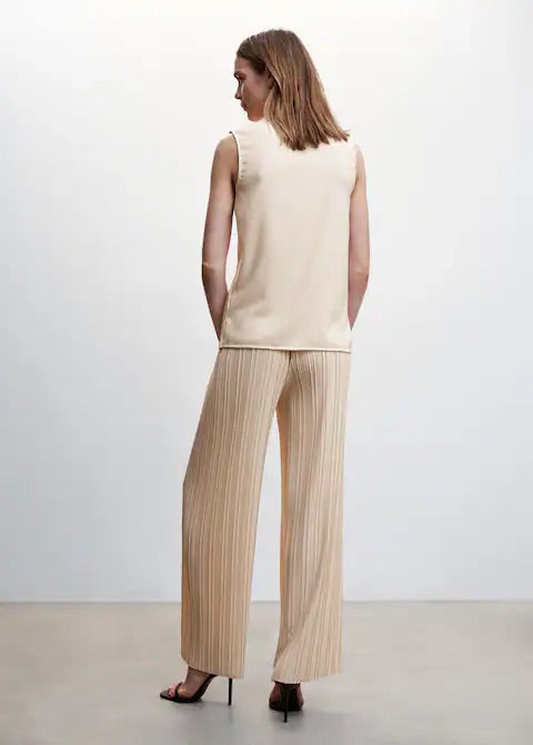 Pleated wideleg trousers