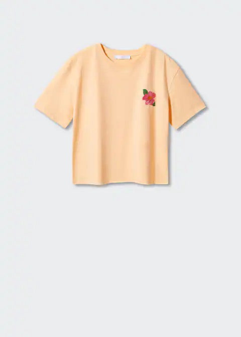 Embroidered cotton T-shirt