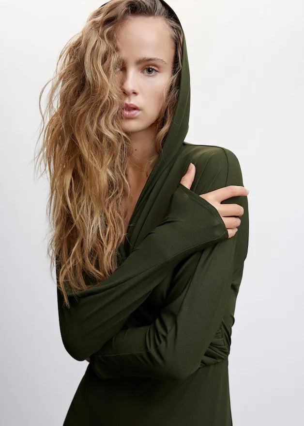 Hooded long dress