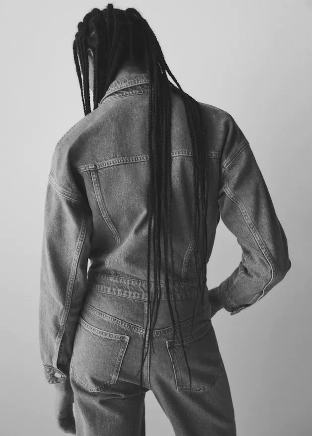 Long denim jumpsuit