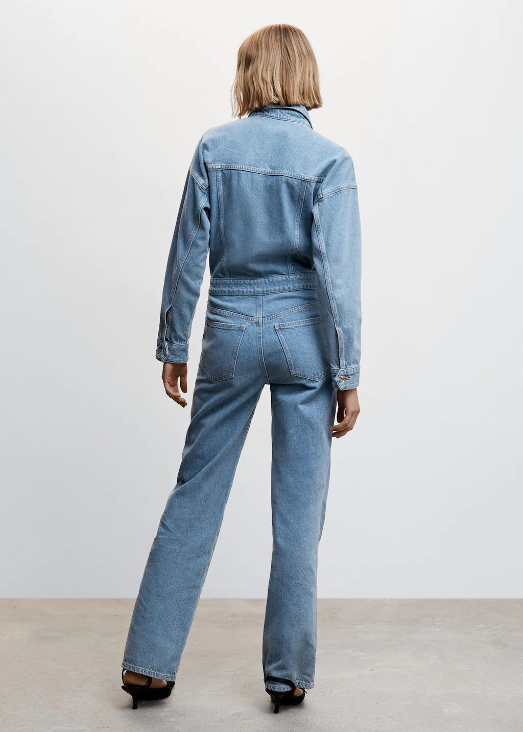 Long denim jumpsuit
