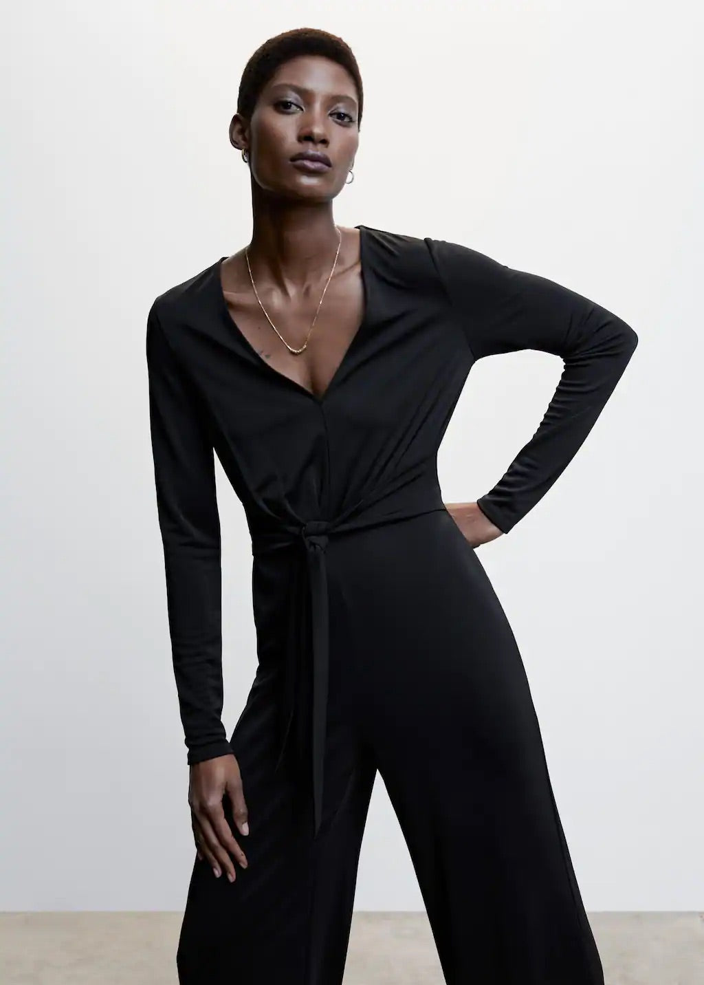 Bow long jumpsuit