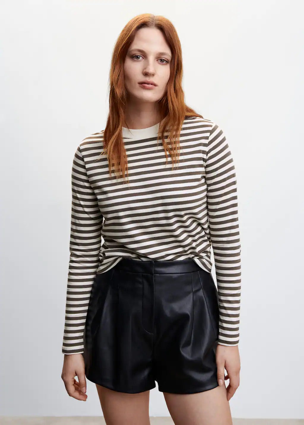 Striped 100% cotton t-shirt