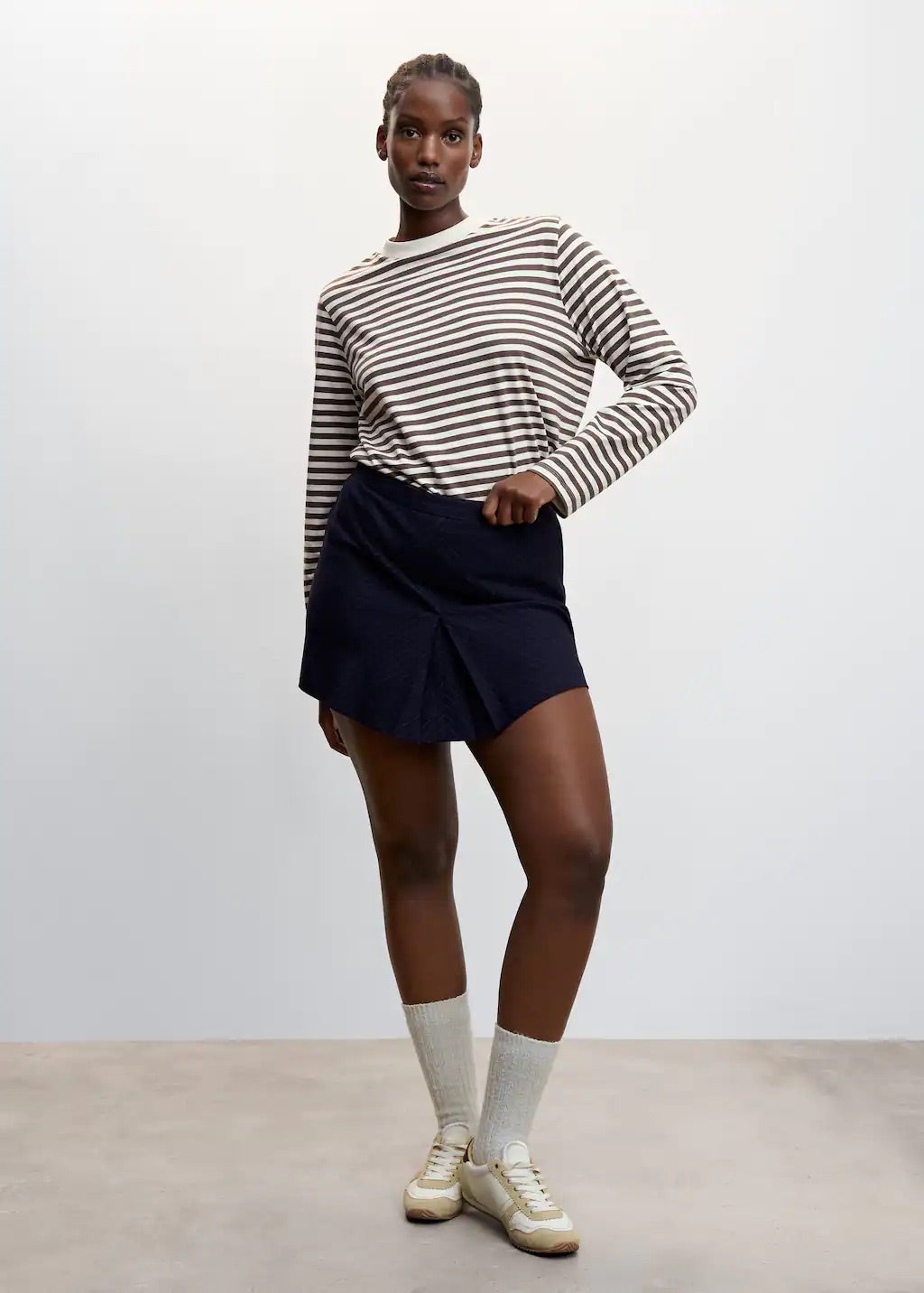 Striped 100% cotton t-shirt