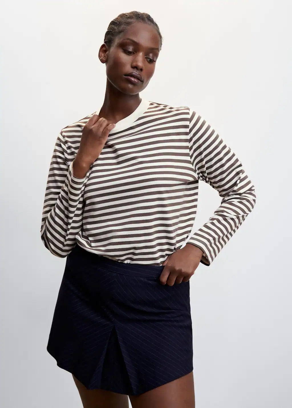 Striped 100% cotton t-shirt