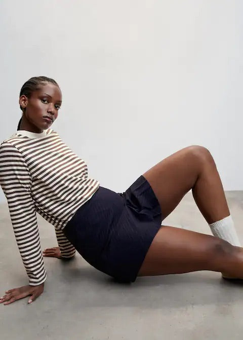 Striped 100% cotton t-shirt