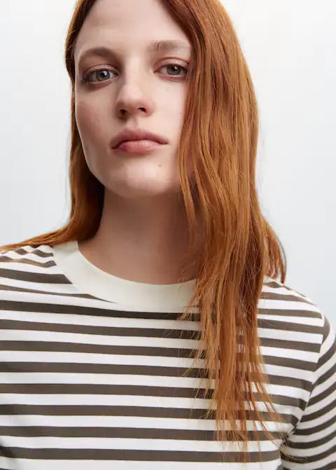 Striped 100% cotton t-shirt