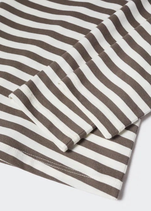 Striped 100% cotton t-shirt