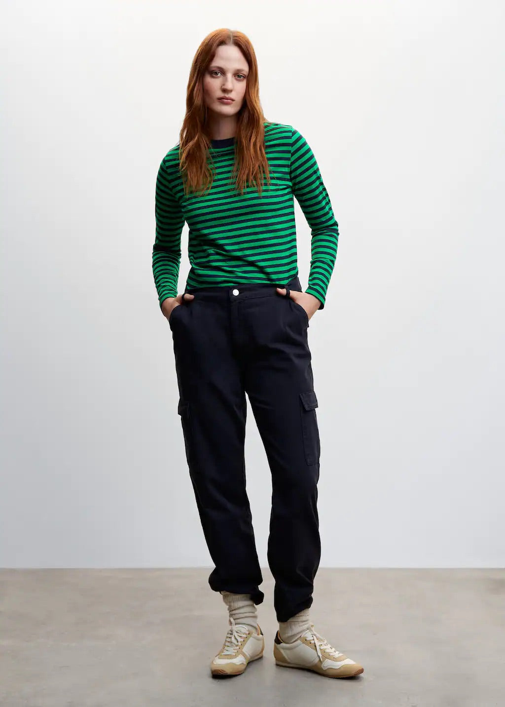 Striped 100% cotton t-shirt
