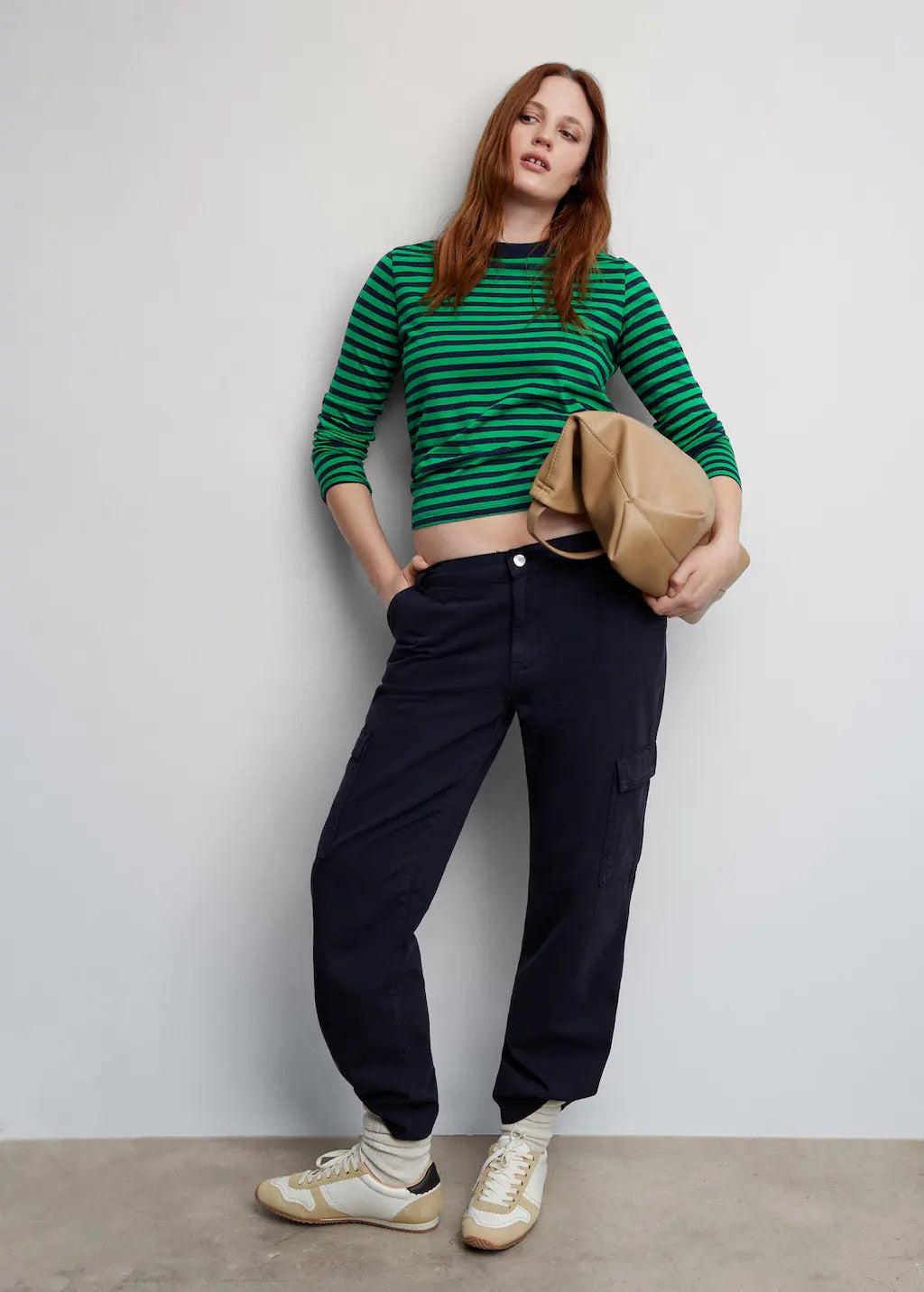 Striped 100% cotton t-shirt