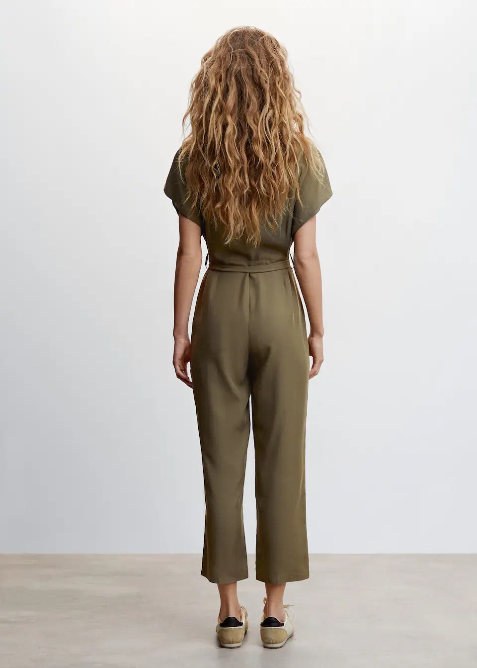 Lyocell jumpsuit with belt