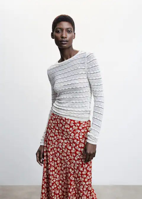 Flowers midi skirt