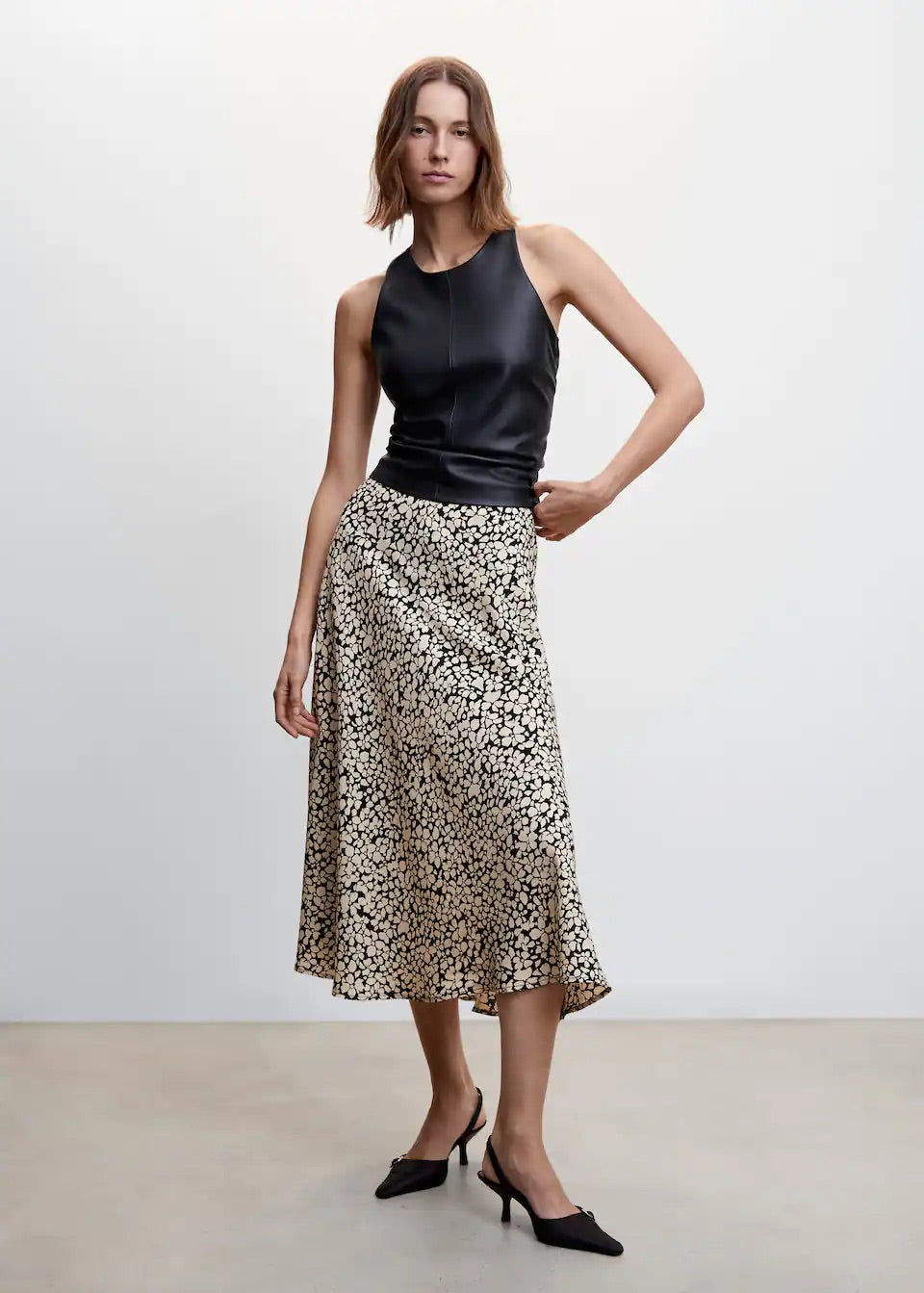 Flowers midi skirt
