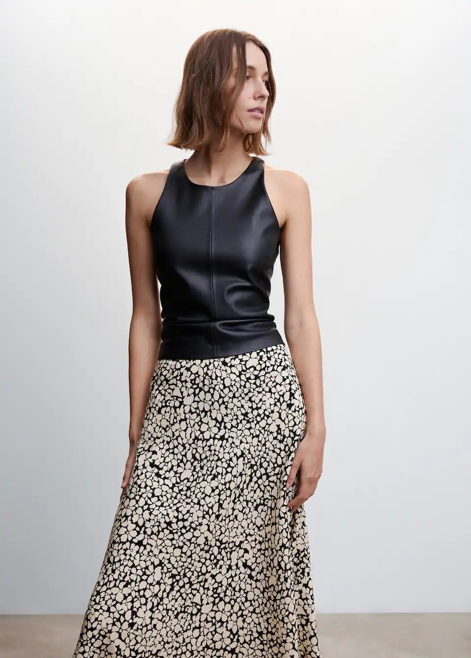 Flowers midi skirt
