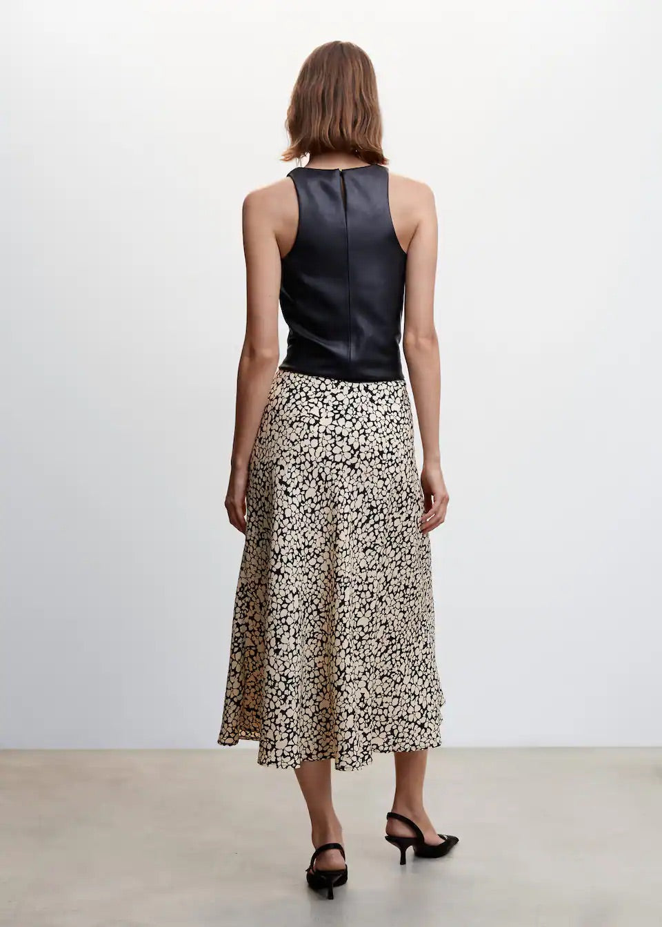 Flowers midi skirt