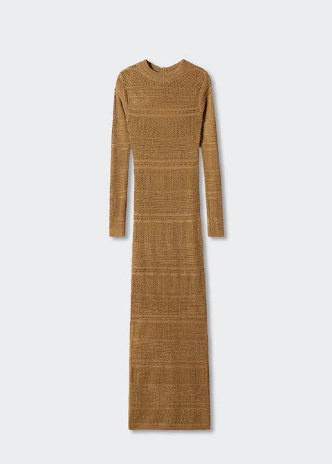 Knitted dress with open back