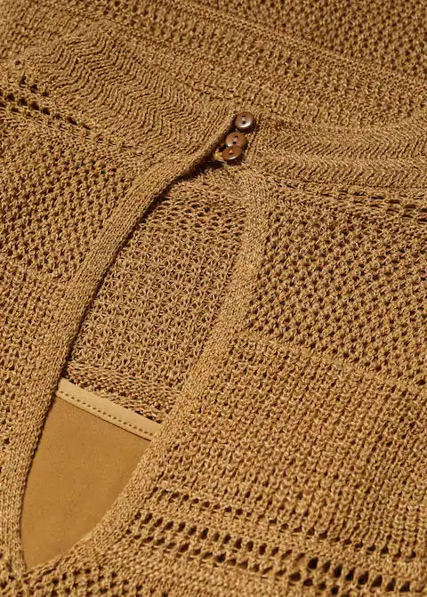 Knitted dress with open back