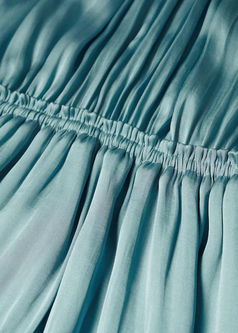 Ruffle satin dress