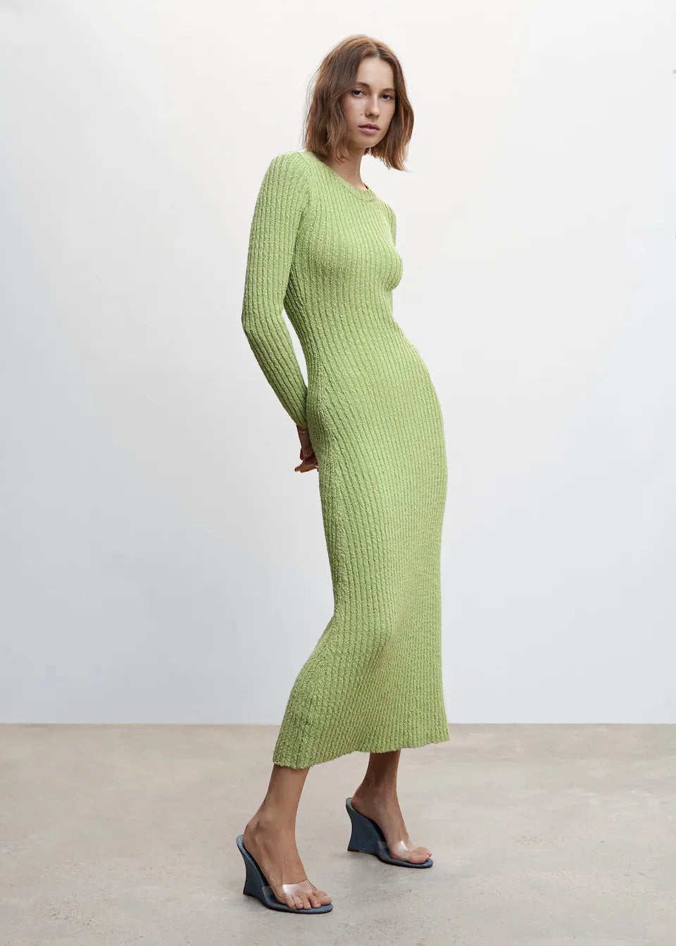 Ribbed long dress
