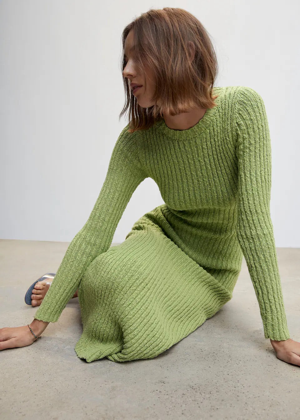 Ribbed long dress