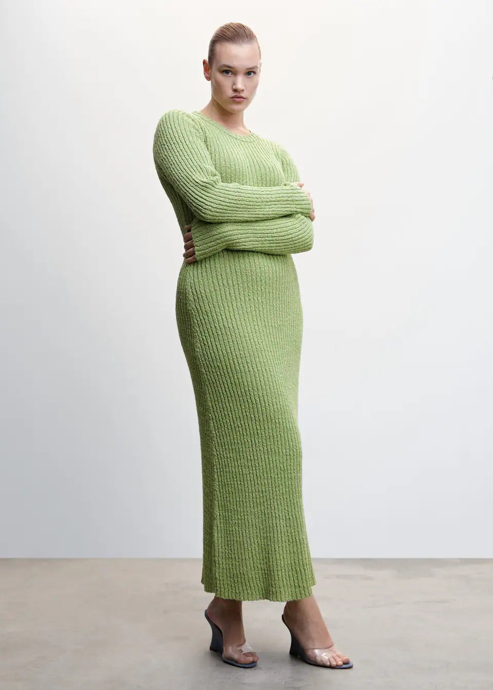 Ribbed long dress