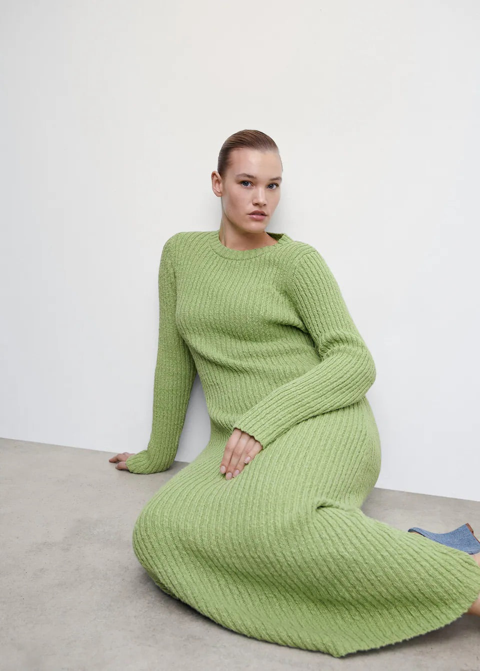 Ribbed long dress