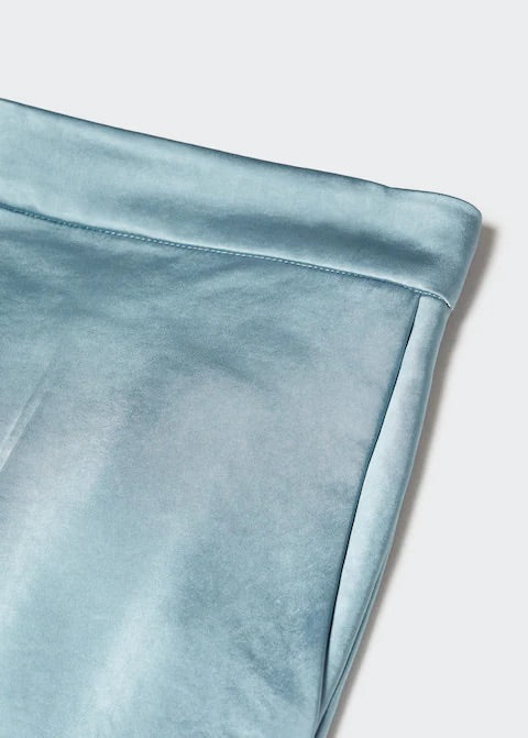Satin trousers with elastic waist