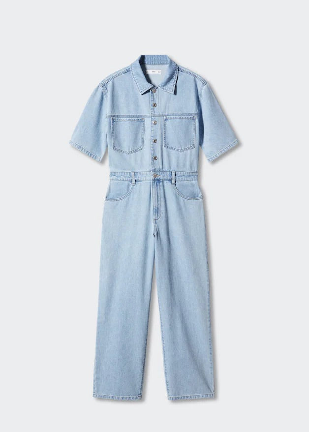 Long denim jumpsuit