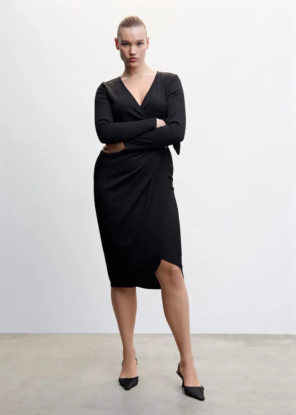 Bow wrap dress