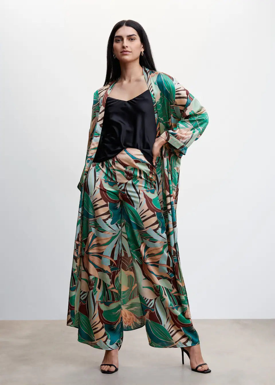 Tropical print trousers