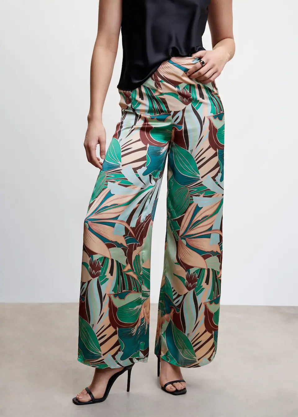 Tropical print trousers